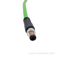 Profinet M8 connector shielded double ended connection